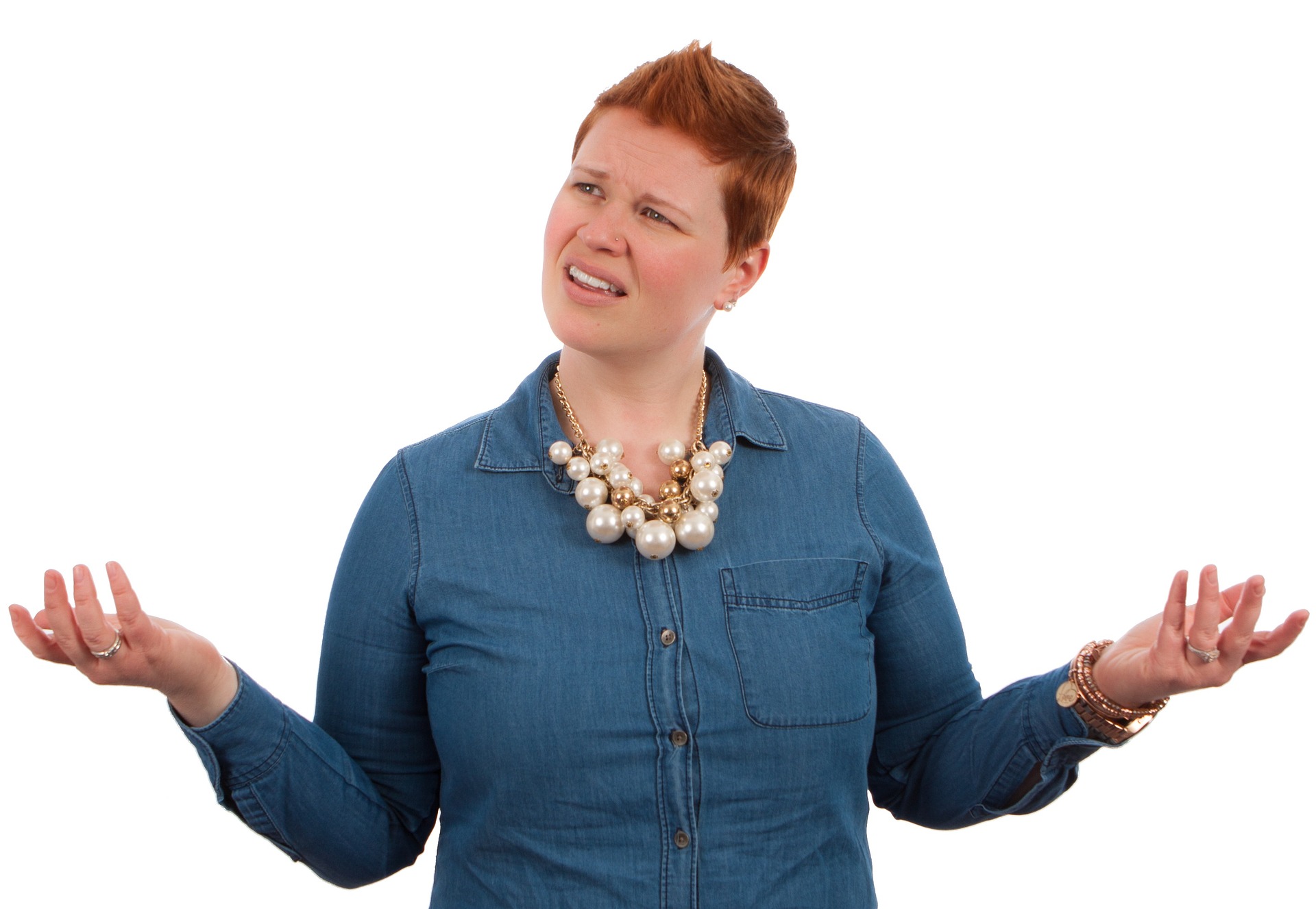 woman wearing blue wonders