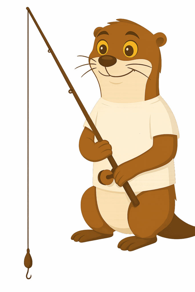 oattie fishing otter flipped