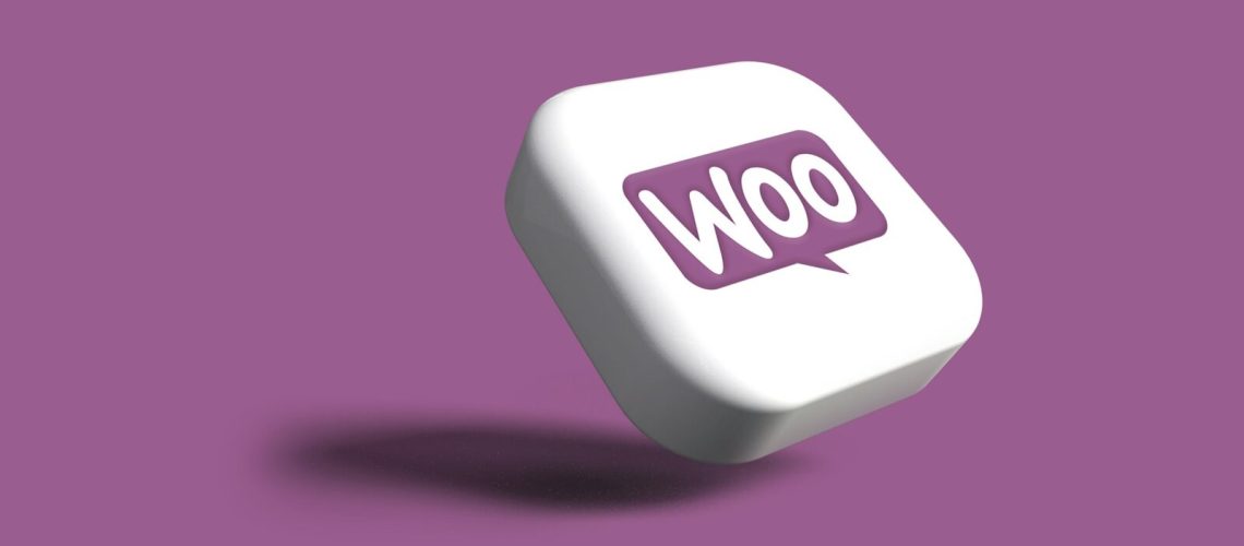 a purple and white square with the word woo on it