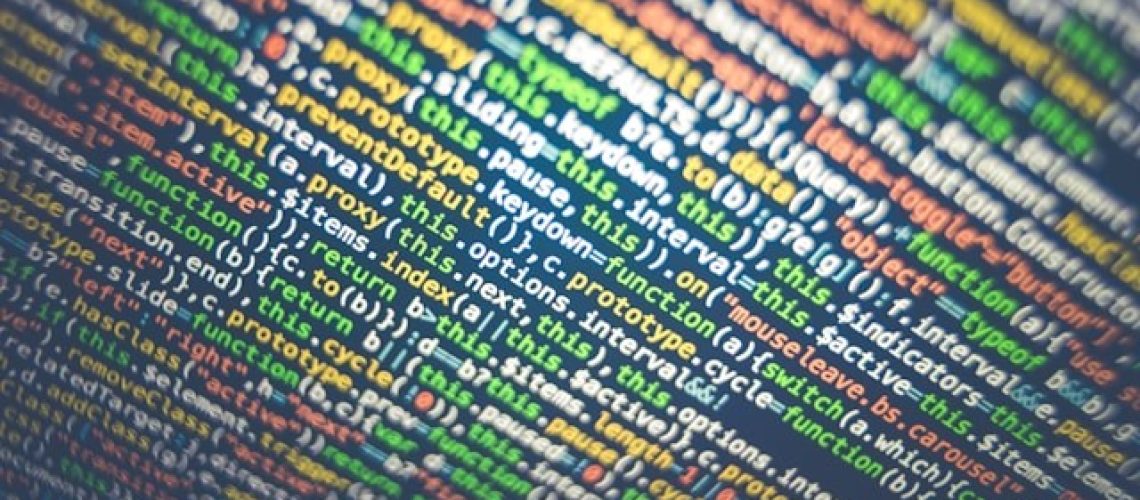 tilt shift photography of html codes